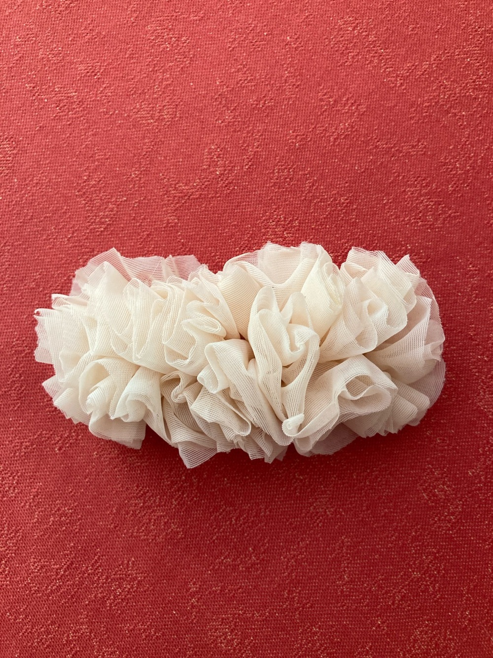 J Crew Blush Colored Tulle Hair Clip